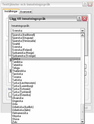 bild 6, V&auml;lj syriska fr&aring;n Inmatningssr&aring;ks f&auml;ltet.
